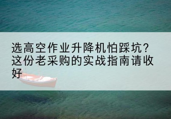 龙胜各族高空作业升降机厂家推荐-选高空作业升降机怕踩坑？这份老采购的实战指南请收好